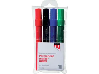 Quantore Permanent marker rond 1-1.5mm assorti, etui 4 stuks - 1