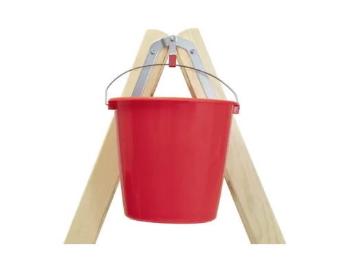 trapladder,beide zijden,2x8,treden,balk L 2,36m,hout