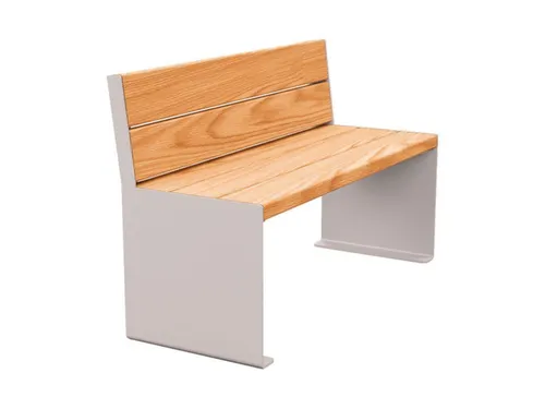 zitbank,B 1200mm,3latten,hout-zitting licht eikenhout,zitting H 450mm