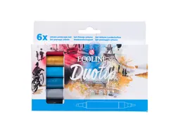 Duotip Talens Ecoline set à 6 stuks stadslandschap