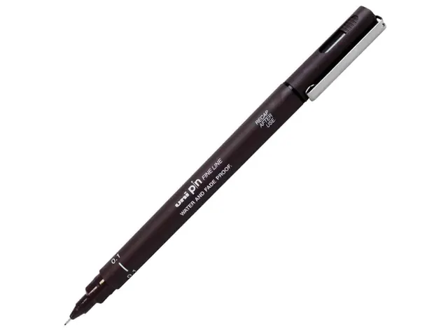 Fineliner Uni-ball Pin 0.1mm donkergrijs