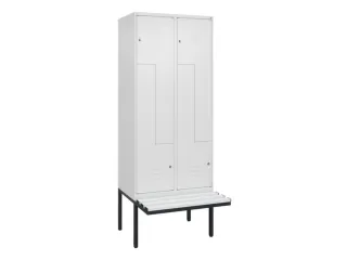 Z-garderobekast,HxBxD 2120x800x815mm,4vak,vak B 400mm,cil.-slot - 1