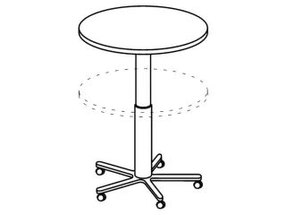 Zuilentafel H 720-1140cm D 800mm Ral7035 Grijs - 2