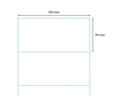 Verwijderbare Etiketten 210x99mm Doos a 1000 Vel 42051