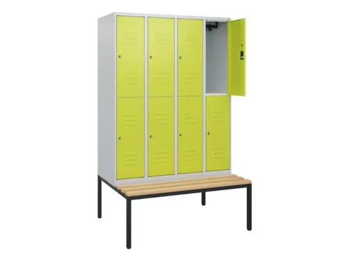 Dubbeldekse dekenkist,HxBxD 1950x1200x815mm,4x2vak.,vak B 300mm