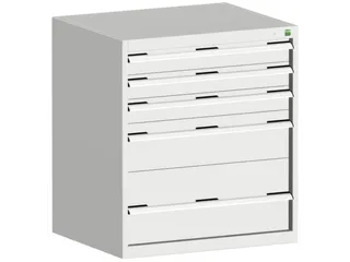 ladekast HxBxD 900x800x650mm 5laden romp RAL7035 front RAL7035 - 1