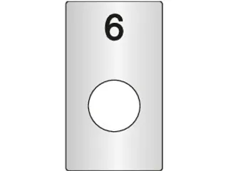 nummerbord,v. cil.-slot,achterzijde zelfklevend,HxB 79x45mm,kunststof - 2