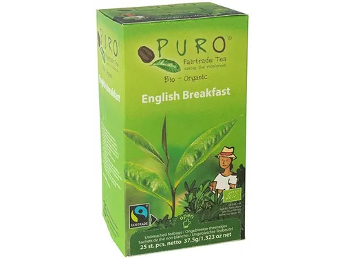 Puro Bio thee English Breakfast fairtrade zakjes