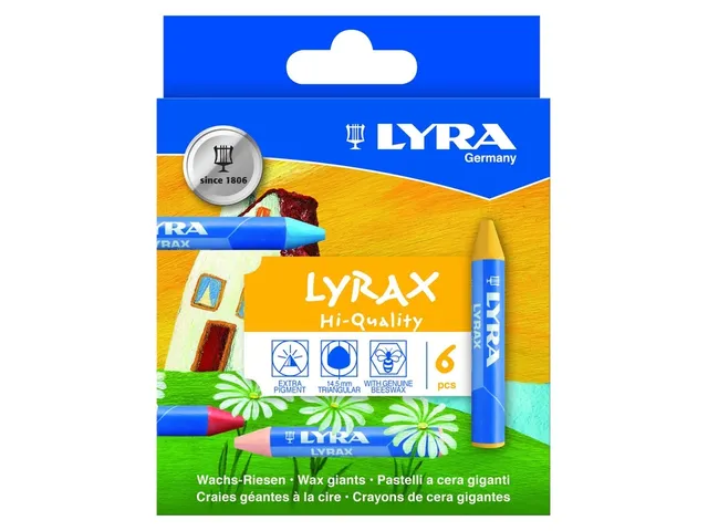 Waskrijt LYRA Lyrax Wax Giants 6 kleuren