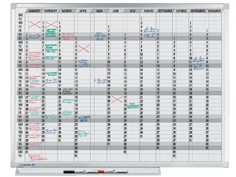 Planbord Legamaster professional jaarplanner horizontaal 90x120cm