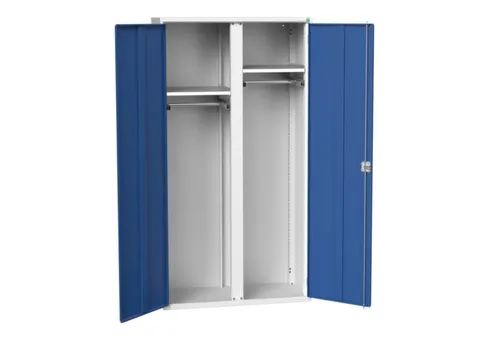 Lockerkast 2000x1050x550mm 2 vakken, dubbele vleugeldeur, RAL5010