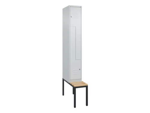 Z-garderobekast,HxBxD 2120x300x815mm,2vak,vak B 300mm,cil.-slot