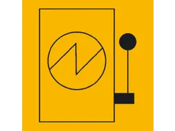aanwijzingsbord,Hoofdschakelaar (symbool),PVC,geel/zwart