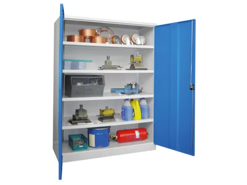 zwaarlastkast met openslaande deuren,RAL7035,front RAL5012