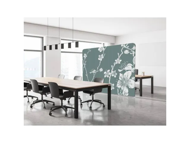 Scheidingswand Textiel 200x150cm Japanse Bloesem Groen
