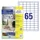 Etiket Avery Zweckform LR3666-10 38x21.2mm recycled wit 650 stuks