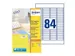 Etiquette laser Avery 46x11,1mm blanche 100 feuilles, 84 éts. par feu