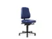 Werkplaatsstoel,zitting kunstleer blauw
