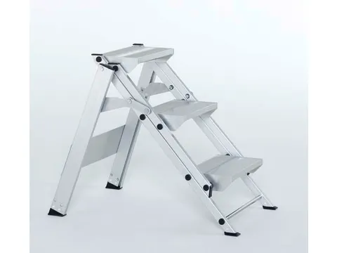 veiligheidstrap,eenzijdig,5treden,Stand H 1,1m,licht metaal