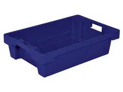 Euronorm Draaistapelbak 150x600x400mm Wanden/bodem Blauw 25l