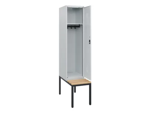 locker met bank,HxBxD 1950x400x815mm,1vak,vak B 400mm,cilinderslot