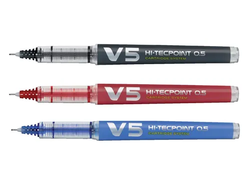 Rollerpen Pilot Hi-Tecpoint V5 Cartridge System Begreen 0.5mm Blauw