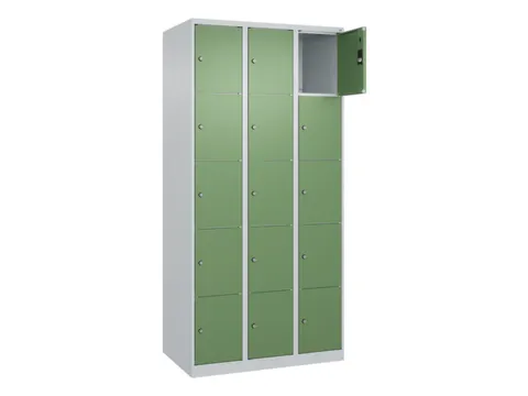 lockerkast,HxBxD 1850x900x500mm,3x5vakken,vak B 300mm,cil.-slot
