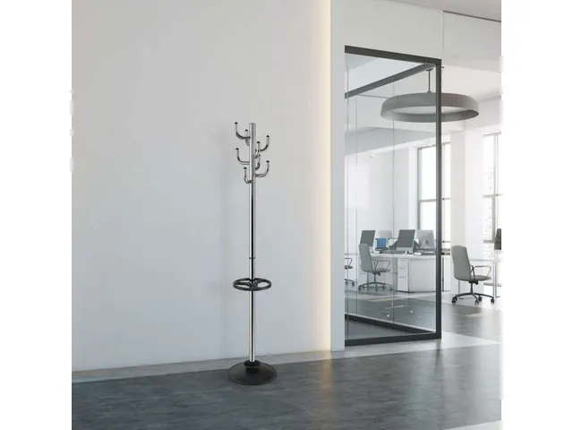 Kapstok MAULpolaris chrome standvoet 177cm zilver