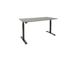Elektrisch verstelbaar bureau 160x80cm Frame Zwart Blad Licht Grijs