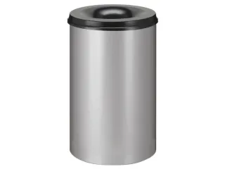 prullenmand zelfblussend 110 liter HxØ 720x470mm kop zwart aluminium - 2
