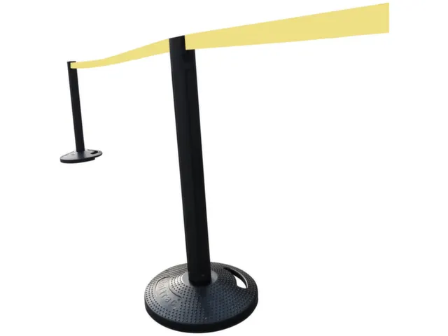 Afzetsysteem Paal Pvc Massief Rubber 970x90mm Band Neongeel Paal Zwart