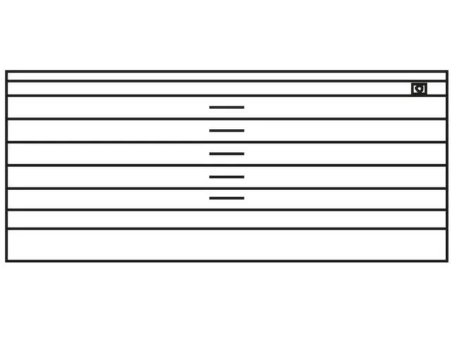 armoire de rangement à plat,corps RAL7021,face avant RAL3003