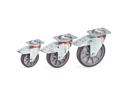 Zwenkwiel Met Rem 125x32 Mm