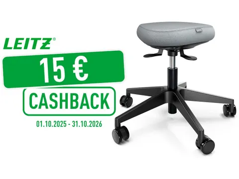 Ergo tabouret Assis actif avec assise confortable, avec roulettes, noi