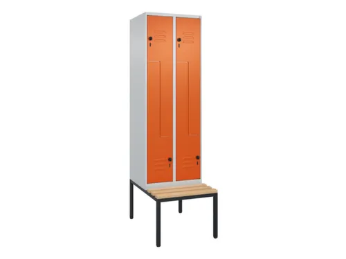 Z-garderobekast,HxBxD 2120x600x815mm,2vak,vak B 300mm,draaigrendel