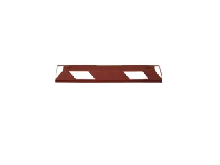 parkeerplaatsbegrenzing,B 900mm,recyclebaar rubber,roodbruin/wit - 1