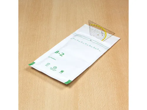 Luchtkussenenvelop Raadhuis 120x215mm B12 wit plakstrip krimp a 5 stuk