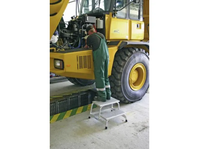 Marchepied Industriel Aluminium H 0 4M 2Marches Plateforme Incluse