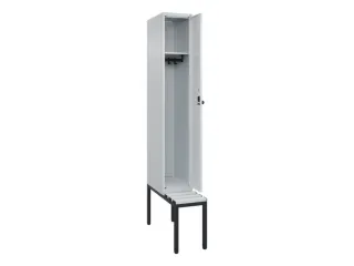 locker met bank,HxBxD 2120x300x815mm,1vak,vak B 300mm,draaigrendel - 2