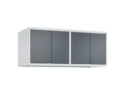 opzetkast,v. locker,4vak.,vak B 300mm,HxBxD 500x1200x500mm,vleugeldeur
