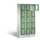 Lockerkast 1800x900x500mm 3x5 vakken Cilinderslot, Sokkel, RAL6011