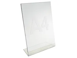 Folderstandaard A4 Acryl Staand L-Voet