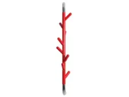 OUTLET Wandkapstok Linair Rood, Verchroomd