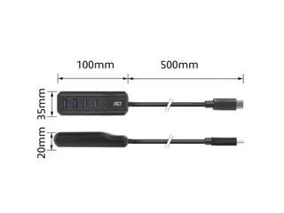 USB-C Hub 3.0 4 poorts USB-A - 12