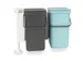 Inbouwafvalemmer Sort & Go 2x12 liter Mint Grijs Brabantia