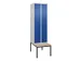 locker voor scheiding van kleding,HxBxD 2120x600x815mm,2vak