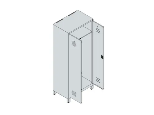 PBM-locker,HxBxD 1950x800x500mm,2vak,vak B 400mm,cil.-slot