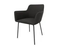 Bezoekersstoel,4Voeten Ronde Buis Donkergrijs,M. Armleuningen