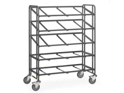 Esd-eurobakkenwagen 9383 300kg 600x400mm 5 Etages Open Ral7015