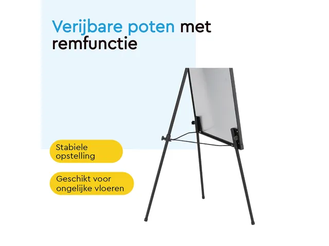 BRASQ Flipover Basic 70x100cm Magnetisch Zwart inclusief accessoires